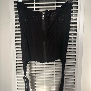 AKIRA Black Shapewear Corset with Zipper